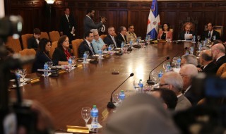 Danilo Medina preside el Consejo de Ministro.
