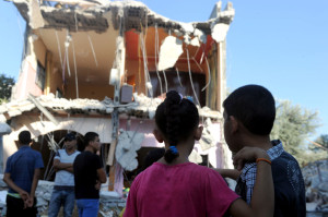 Casa destruida en bombardeo israelí en Gaza.