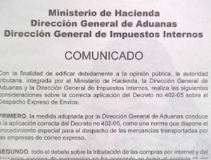 Comunicado de Hacienda 1