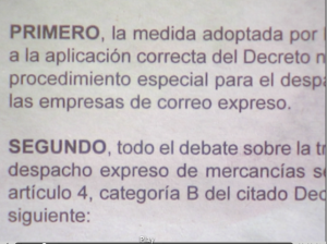 Comunicado de Hacienda