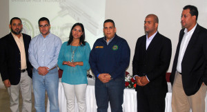 Representantes del Ministerio Público, del Dicat y del Banco Popular que analizaron alta tecnología.