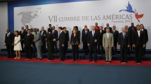 El presidente Danilo Medina junto a otros presidentes en Cumbre de las Américas.