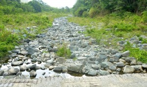 Situación de la sequía en el río Duey.