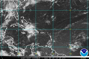 Trayectoria de la tormenta Érika.