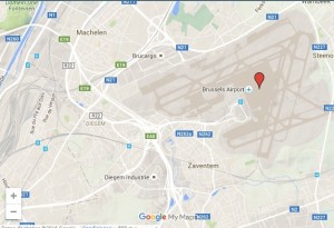 Mapa de atentados en Bruselas.