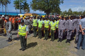 Parte de los agentes de la  Amet lanzados las calles.
