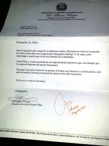 Carta de Francis Vargas a José Ignacio Paliza.