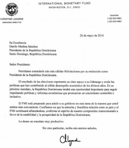Comunicado del Fondo Monetario Internacional.