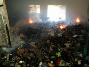 Incendio de mercado principal de La Vega 1