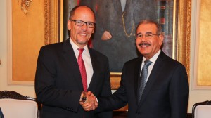 Thomas Pérez y el presidente Danilo Medina.