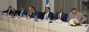 Miembros de la Comisión del Senado que evalúa aspirantes de JCE.