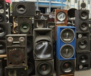 Bocinas incautadas