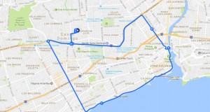 Mapa de la caravana del Licey.