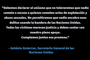 Mensaje de Antonio Guterres, secretario de ONU.