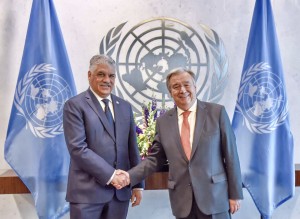 Miguel Vargas Maldonado y Antonio Guterres.