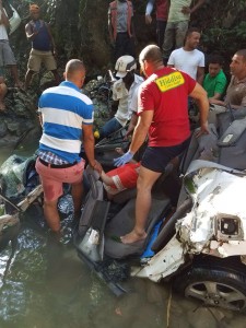 Uno de las personas viajaban en vehículo accidentado en Puerto Plata.