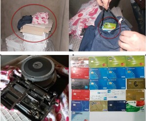 Evidencias sobre clonación de tarjetas.