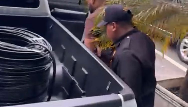 Detenido por el robo de cables de energía.