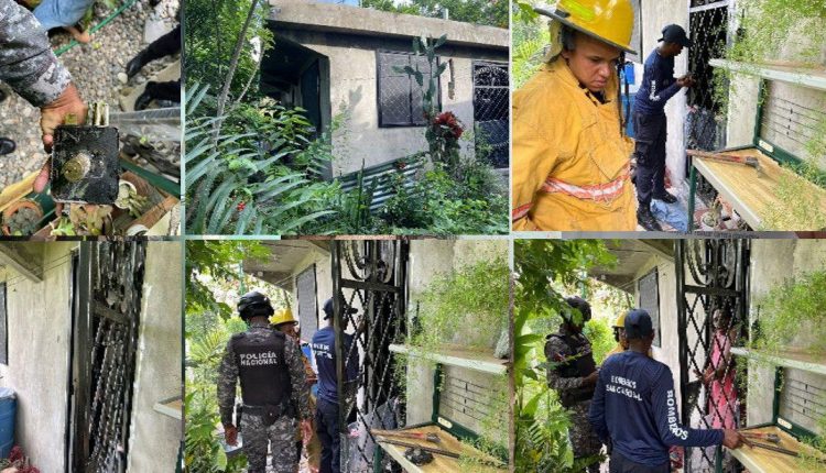 Operativo de rescate de mujer.