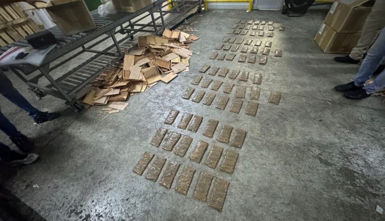 Láminas de cocaína incautadas.