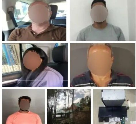 Algunos de los imputados en el fraude por piratería.