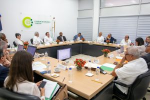 Reunión de miembros del Consejo Económico y Social.