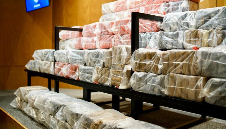 Cocaína confiscada al sur de la isla Beata, en Pedernales.