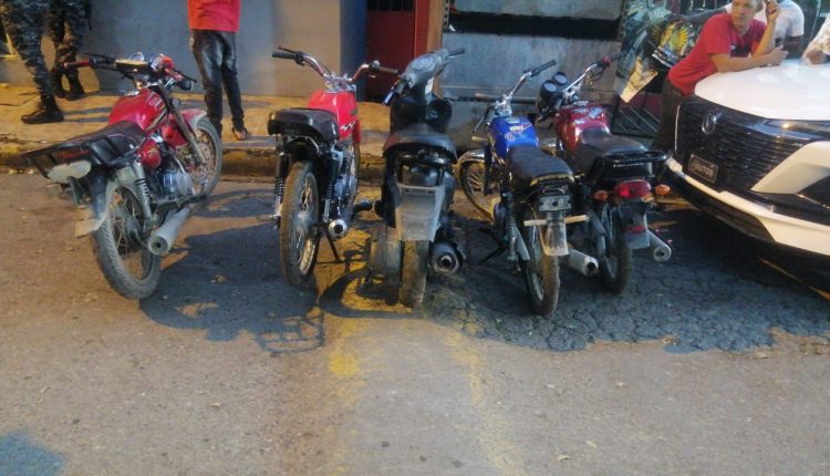 Motores ocupados en operativos de la Policía.
