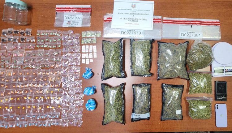 Droga ocupada en operativo en Santiago.