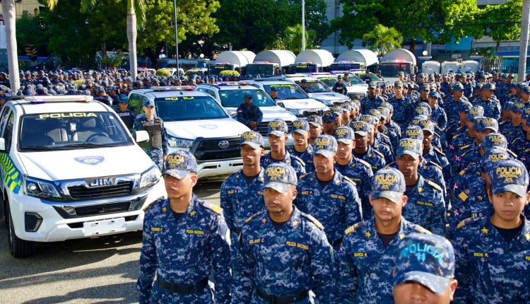 Operativo de la Policía por motivo de la Navidad.