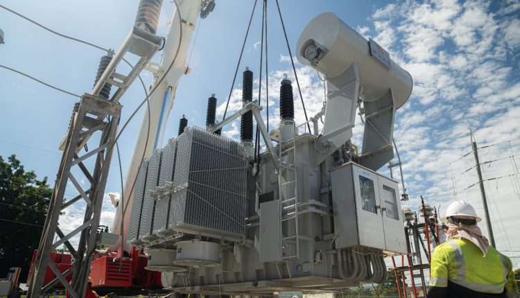 Transformador instalado por Edesur en Barahona.