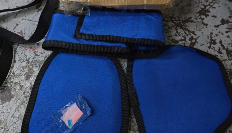 Chalecos incautados por la DNCD.