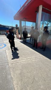 Mayor patrullaje en el Metro de Santo Domingo.