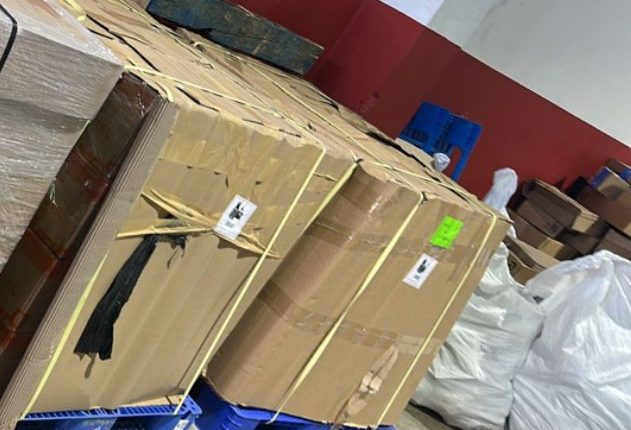 Mercancías incautadas por Aduanas.