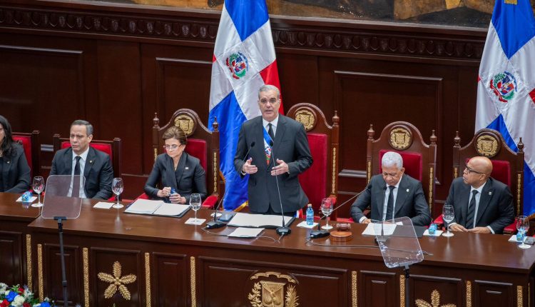 Luis Abinader durante rendición de cuentas.