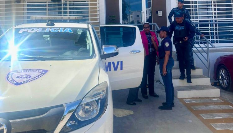Dileisy García Sepúlveda cuando fue detenida en Santiago
