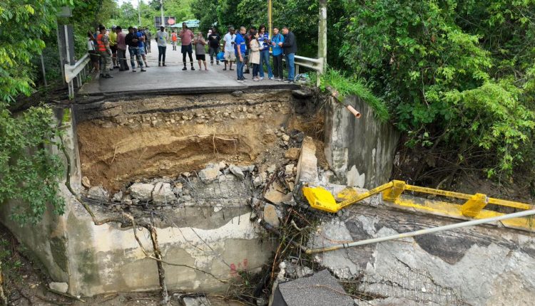 Situación del puente Camú, en Puerto Plata.