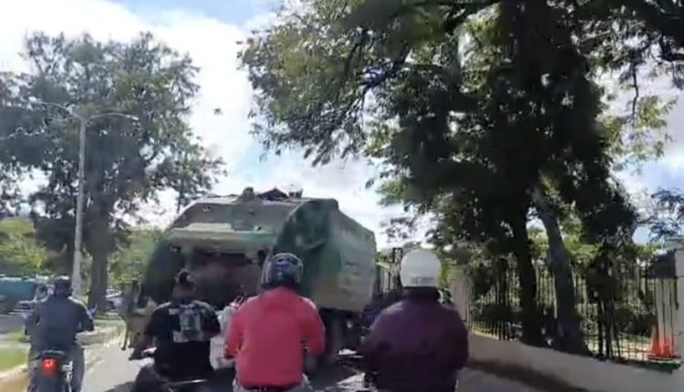 Incidente en el que murió un chofer en Santiago.