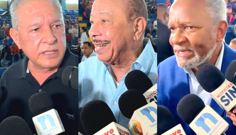 Alejandro Montás, Temístocles Montás y Melanio Paredes.