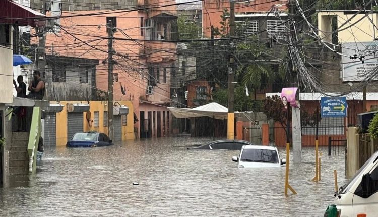 inundación causada por las lluvias.