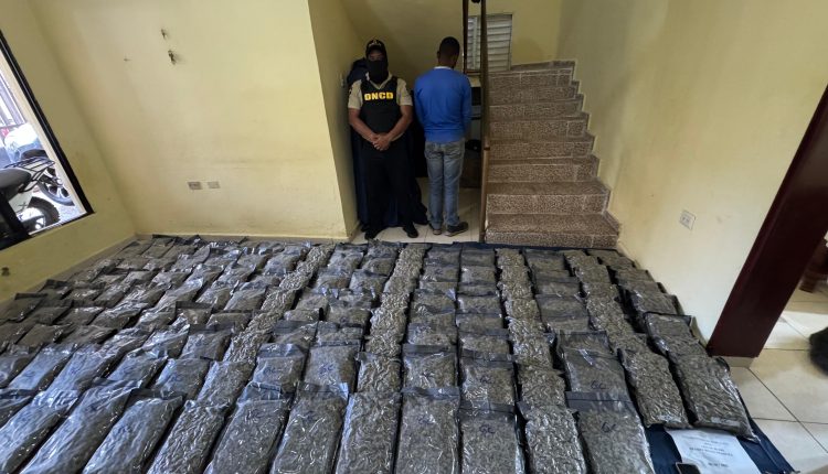 Detenido y marihuana ocupada en Azua.