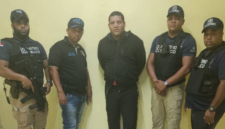 Wilkin García (Mantequilla) cuando fue detenido.