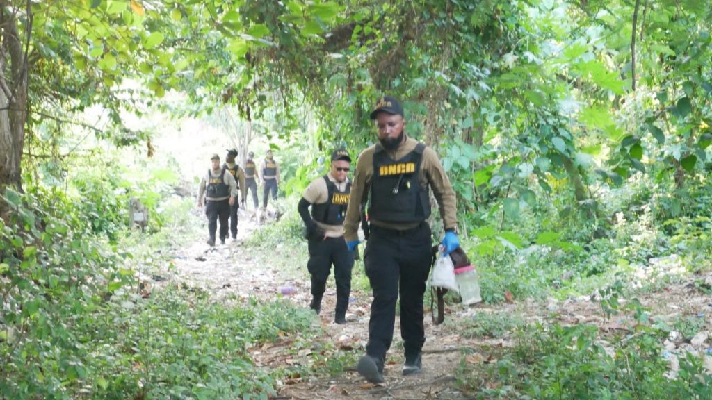 Agentes en operativo en Santo Domingo Norte.