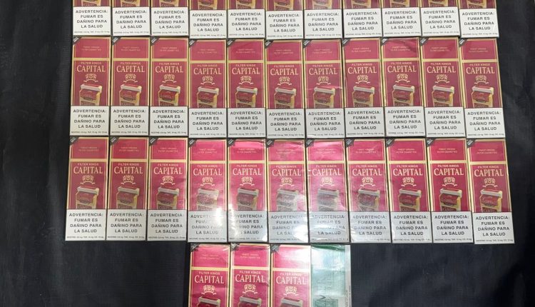 Contrabando de cigarrillos incautados por la Policía.