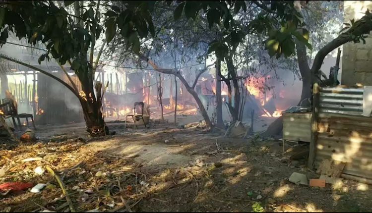Incendio destruyó vivienda de cabo policial Jerson Alberis Rubio Cuevas.