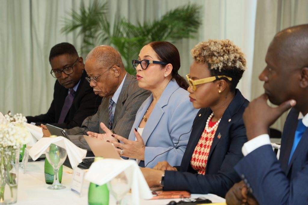 Delegación haitiana en reunión con homólogos dominicanos.