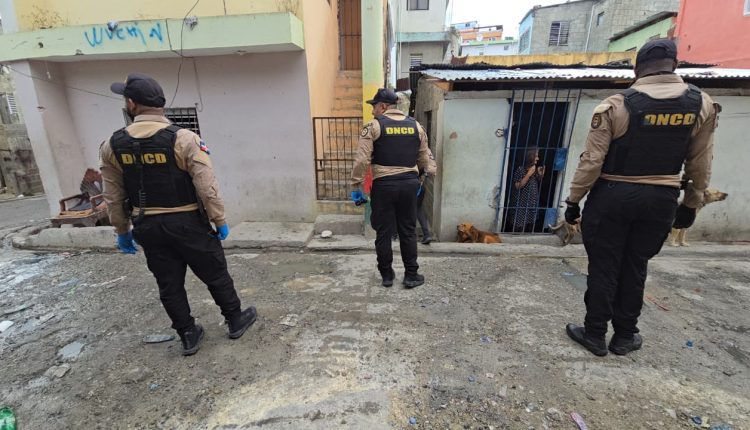 Agentes de la DNCD participan en operativo.