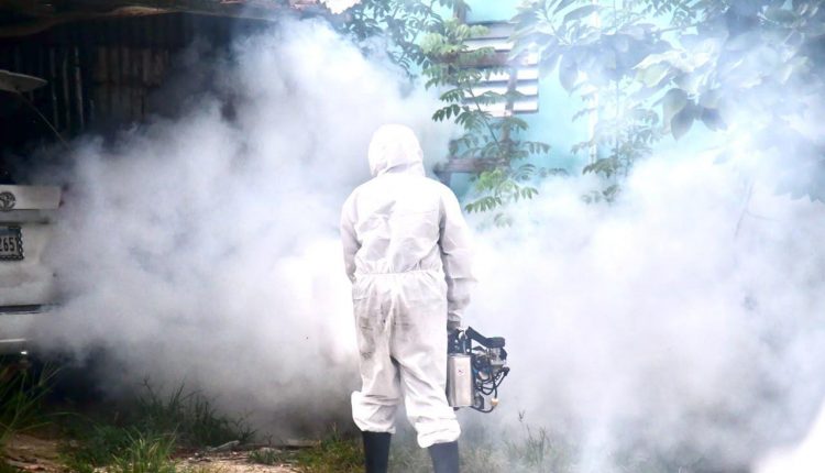Fumigación en prevención del dengue.